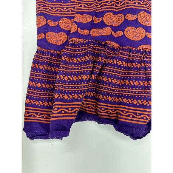 Unbranded Womens Skirt Size Unknown Purple Orange Maxi Elastic Waisted Vintage - Picture 3 of 9